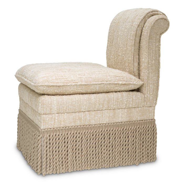 Chaise de salle à manger bouclé crème | Eichholtz Fairburn