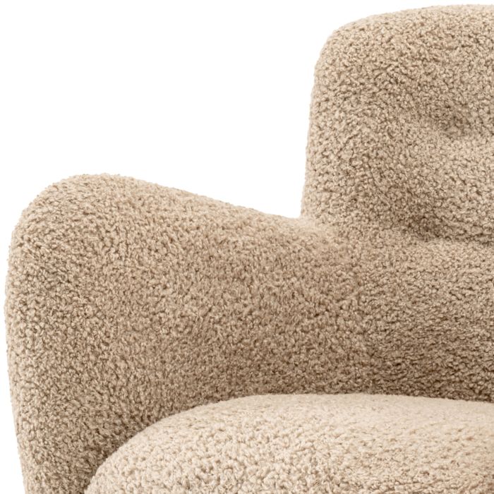 Fauteuil molletonné sable | Eichholtz Bixby