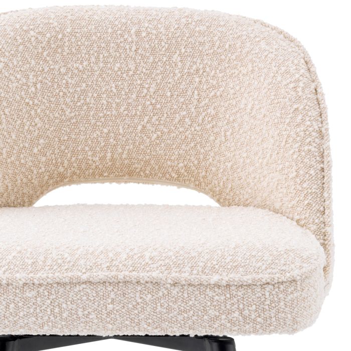Chaise de bar bouclé crème (lot de 2) | Eichholtz Cliff
