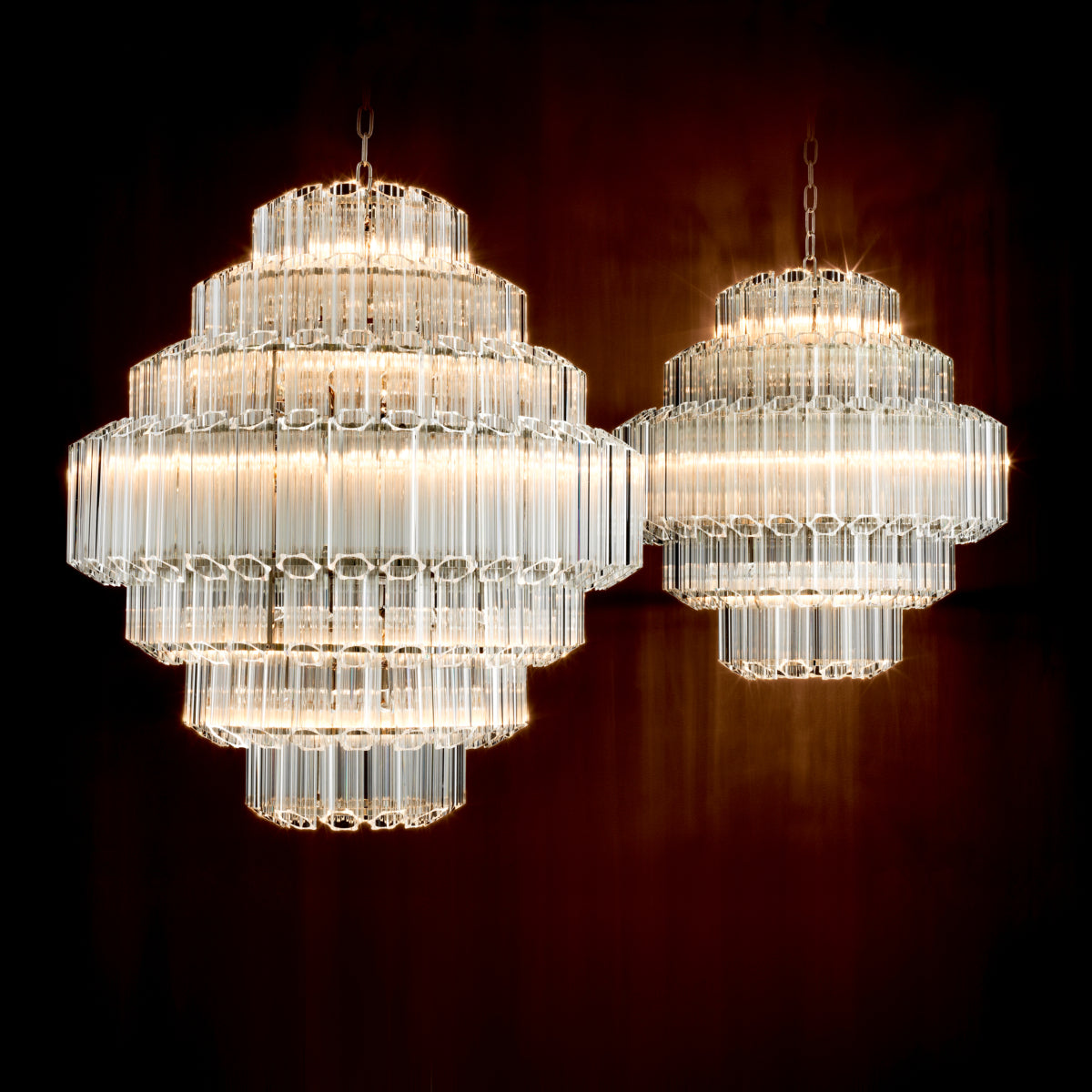 Chandelier en nickel | Eichholtz Vittoria S - vue d'ambiance | REMO-HOME