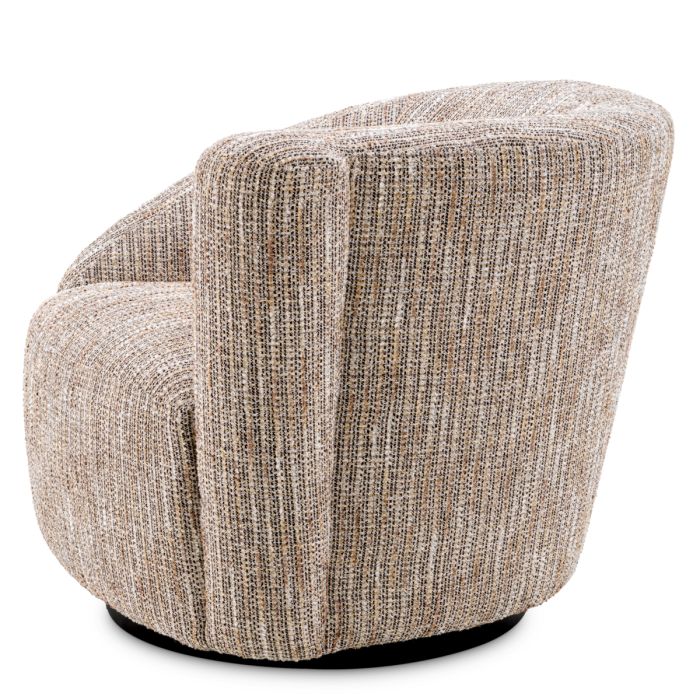 Fauteuil pivotant en tissu beige | Eichholtz Colin D