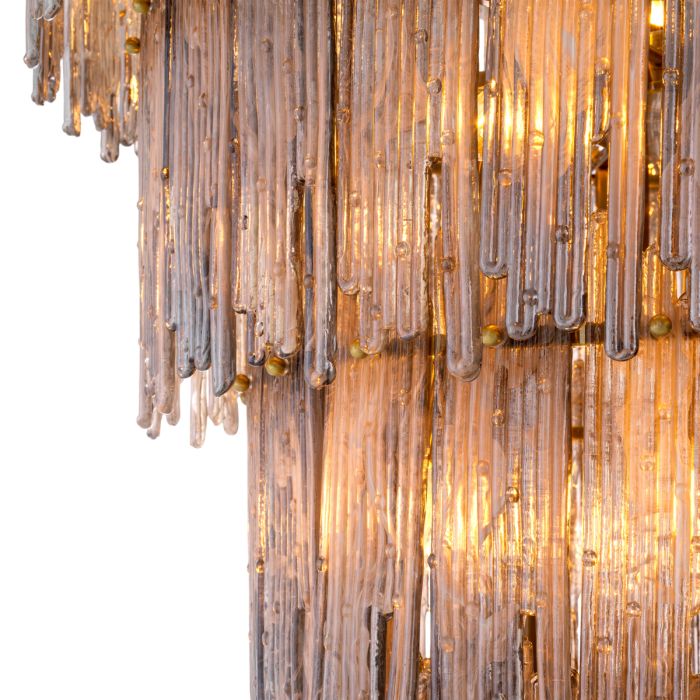 Lustre doré en verre fumé | Eichholtz Saint Roch XXL