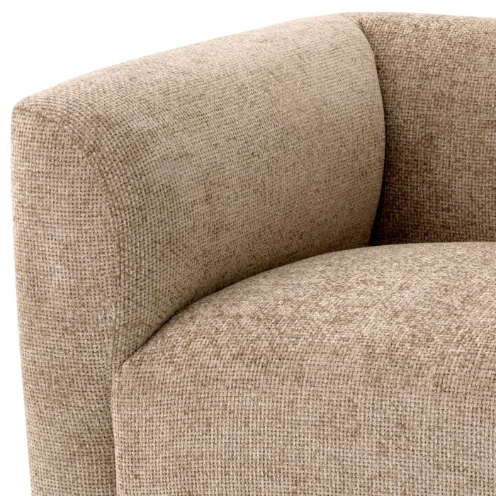Fauteuil en tissu sable | Eichholtz Corso