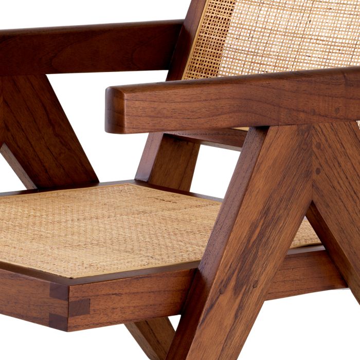 Fauteuil marron en rotin | Eichholtz Aristide