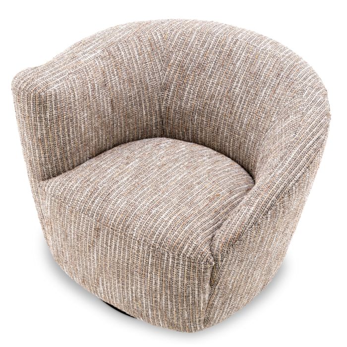 Fauteuil pivotant en tissu beige | Eichholtz Colin G