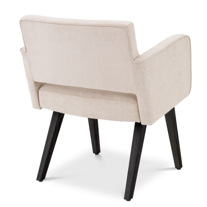 Chaise de salle à manger en tissu beige | Eichholtz Locarno