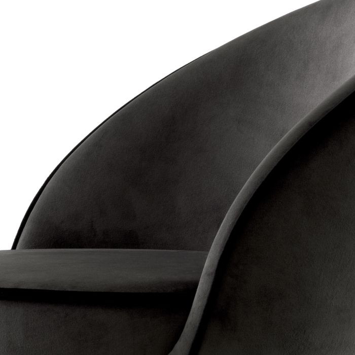 Chaise de bar en velours gris (lot de 2) | Eichholtz Cooper