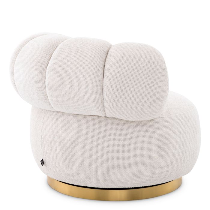 Fauteuil en tissu blanc cassé | Eichholtz Phedra