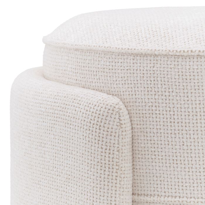 Pouf en tissu blanc cassé | Eichholtz Ortega