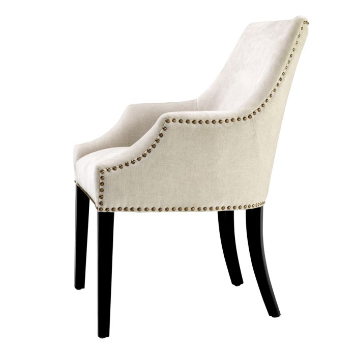Chaise de salle à manger en tissu sable | Eichholtz Legacy
