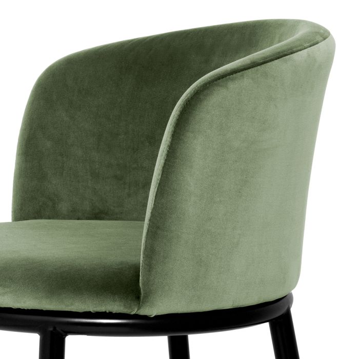 Chaise de salle à manger en velours vert (lot de 2) | Eichholtz Filmore