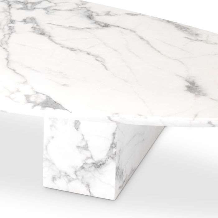 Table basse ovale en résine blanche | Eichholtz Aurore