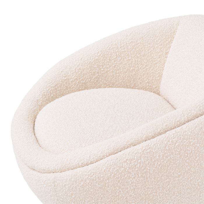 Fauteuil bouclé crème | Eichholtz Bollinger
