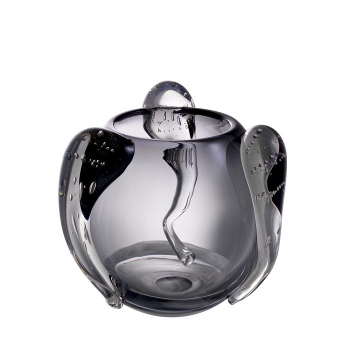 Vase en verre soufflé gris | Eichholtz Sianluca S