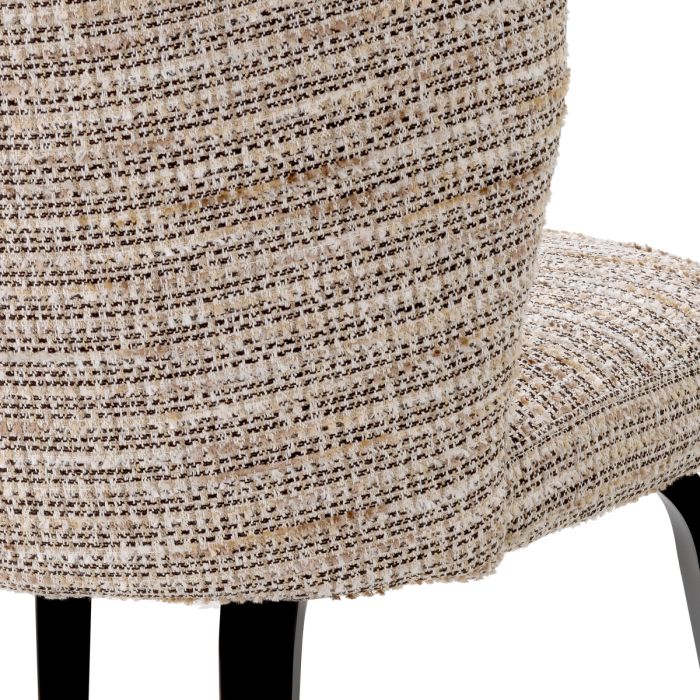 Chaise de salle à manger en tissu beige | Eichholtz Halard
