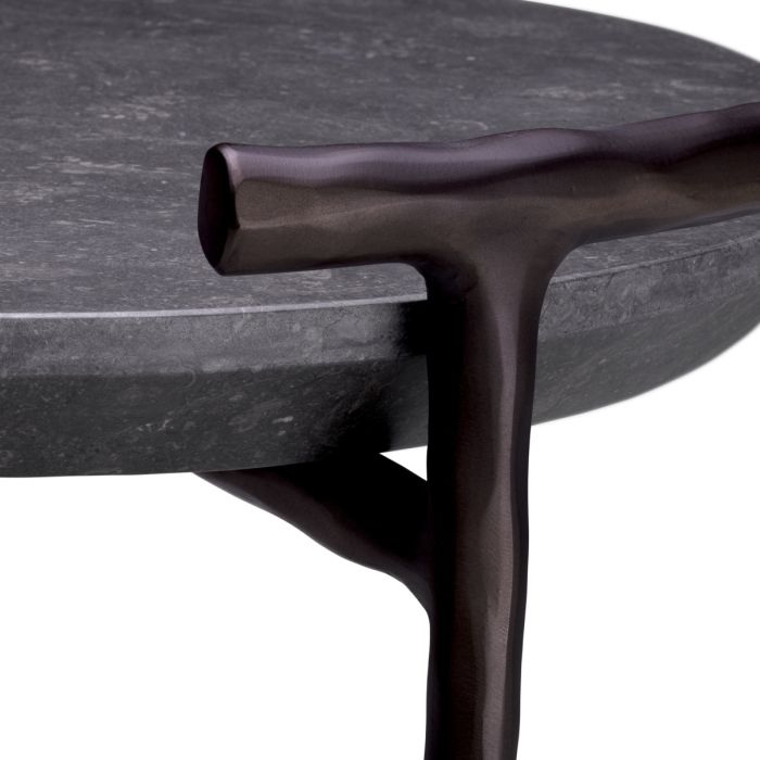 Table d'appoint en marbre gris | Eichholtz Arca