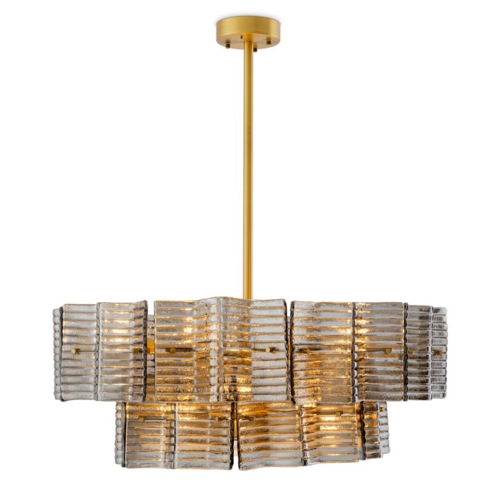 Lustre dorée en verre fumé | Eichholtz Silvano