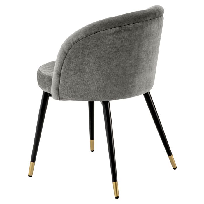 Chaise de salle à manger en tissu gris (lot de 2) | Eichholtz Chloé