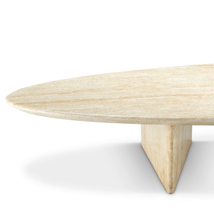 Table basse extérieur en béton armé beige | Eichholtz Aurore