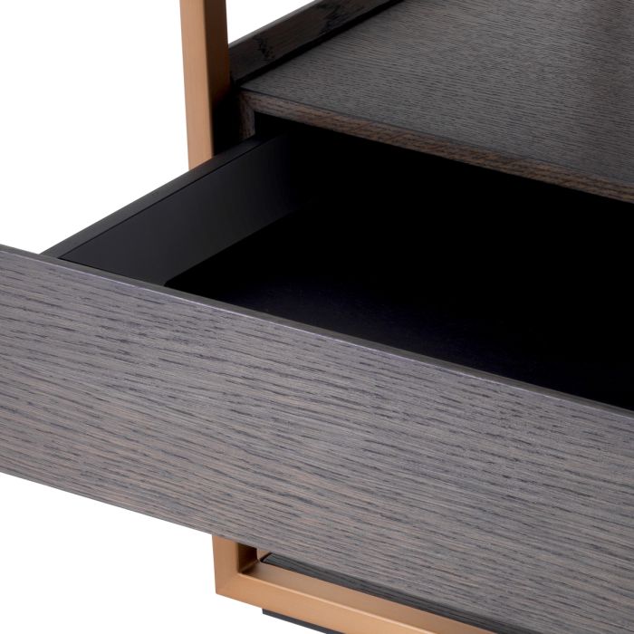 Table de chevet en chêne moka | Eichholtz Parker