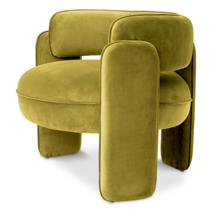 Fauteuil en velours vert | Eichholtz Chaplin