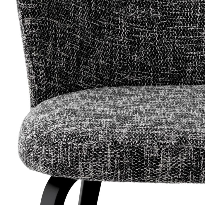Chaise de salle à manger en tissu noir | Eichholtz Halard