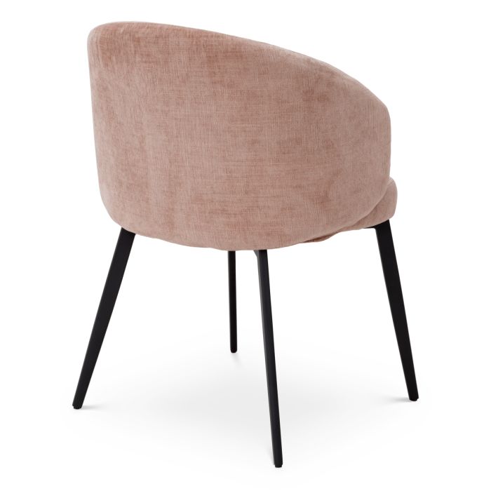 Chaise de salle à manger avec accoudoirs en tissu rose (lot de 2) | Eichholtz Lloyd