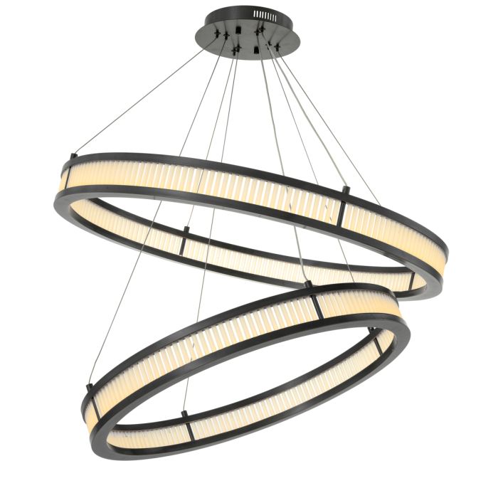 Lustre en bronze et en verre mat | Eichholtz Damien Double
