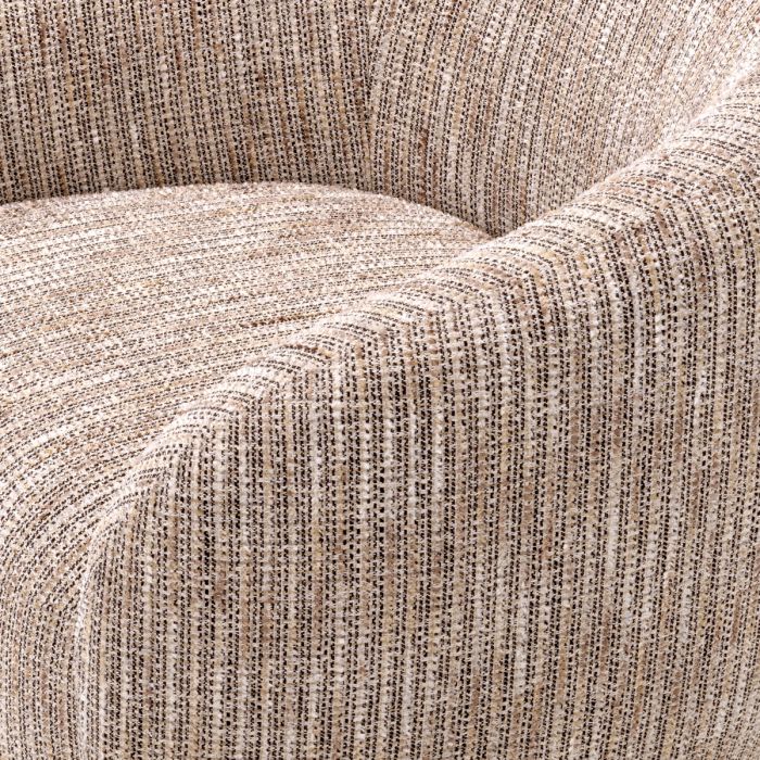 Fauteuil pivotant en tissu beige | Eichholtz Brice