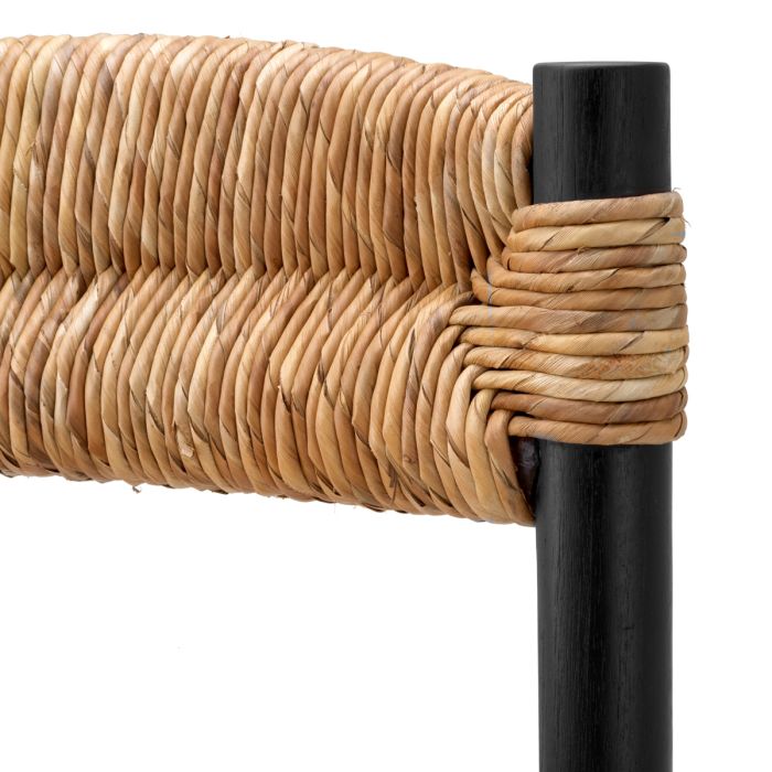 Chaise de salle à manger noire en rotin | Eichholtz Cosby