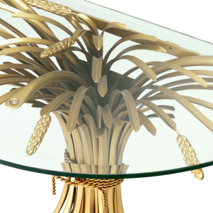 Console dorée en verre transparent | Eichholtz Bonheur
