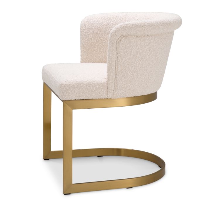 Chaise de salle à manger bouclé crème | Eichholtz Bofinger