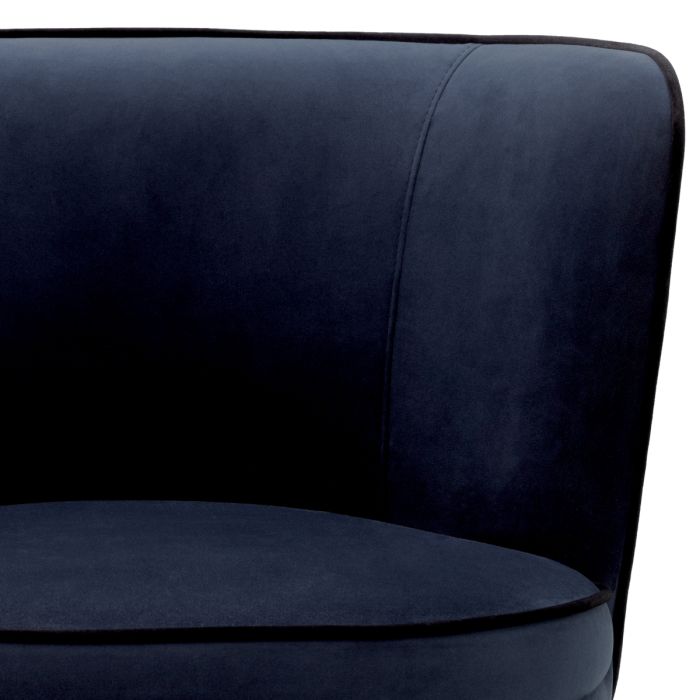 Chaise de salle à manger en velours bleu nuit | Eichholtz Grenada