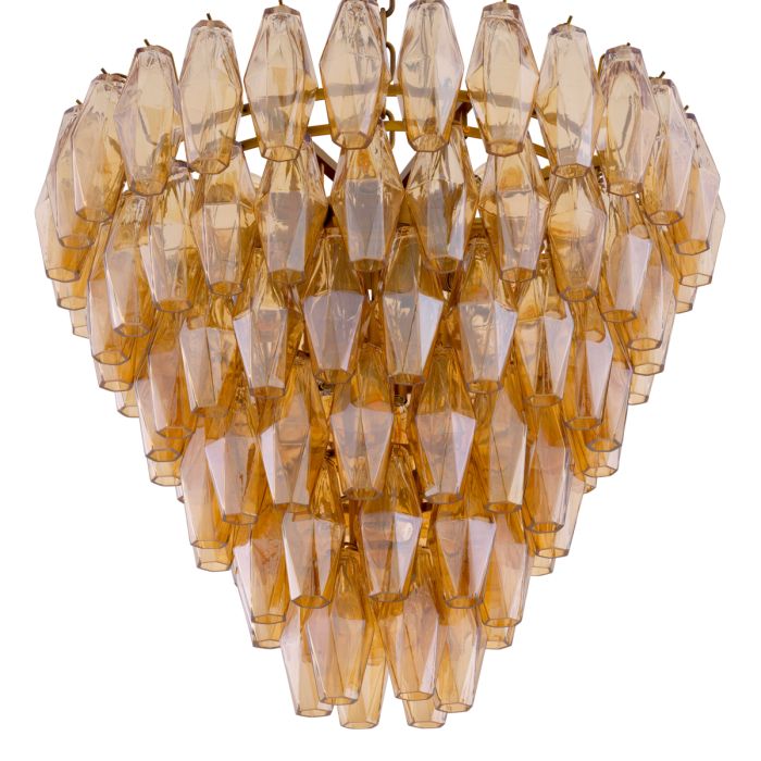 Lustre doré en verre ambré | Eichholtz Benini S
