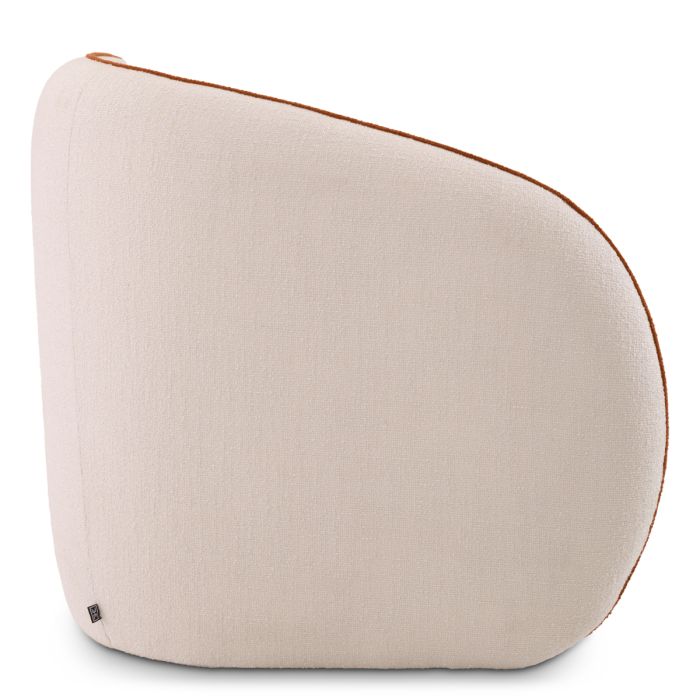 Fauteuil en tissu blanc et orange | Eichholtz San Marino G