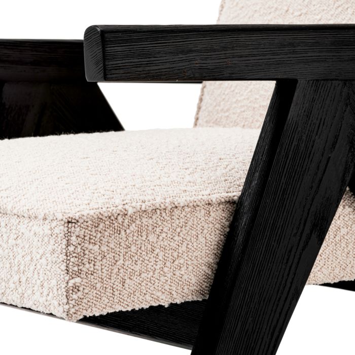 Fauteuil bouclé crème | Eichholtz Greta
