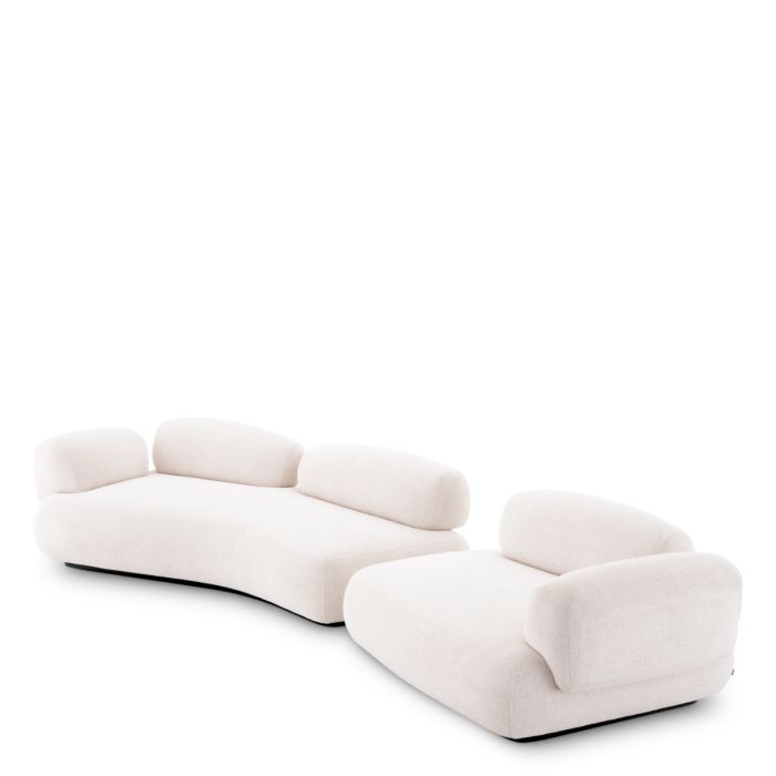 Canapé 4-5 places en tissu blanc cassé | Eichholtz Cabrera