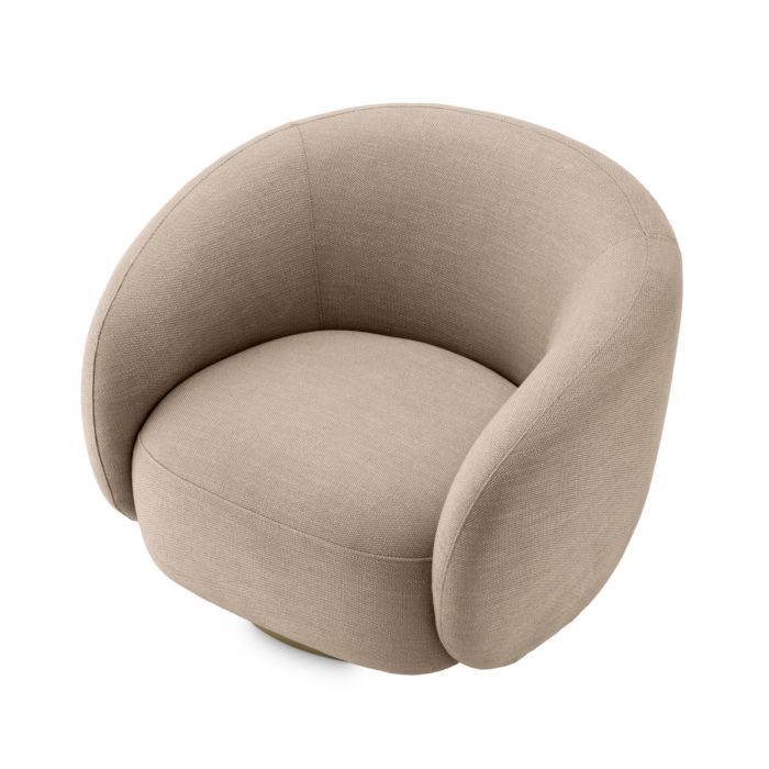 Fauteuil pivotant en tissu sable | Eichholtz Brice