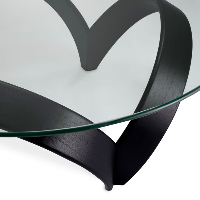 Table basse noire en verre transparent | Eichholtz Soquel