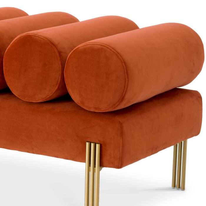 Banc en velours orange | Eichholtz Oxley