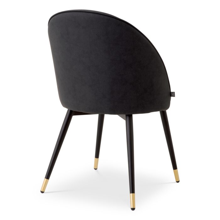 Chaise de salle à manger en similcuir gris (lot de 2) | Eichholtz Cooper