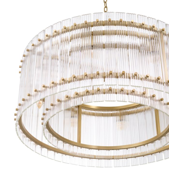 Lustre doré en verre transparent | Eichholtz Ruby Single