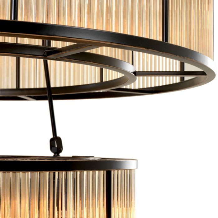 Lustre en bronze et en verre vintage | Eichholtz Bernardi