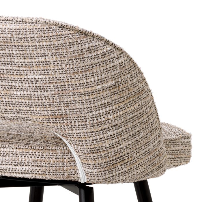 Chaise de comptoir en tissu beige (lot de 2) | Eichholtz Cliff