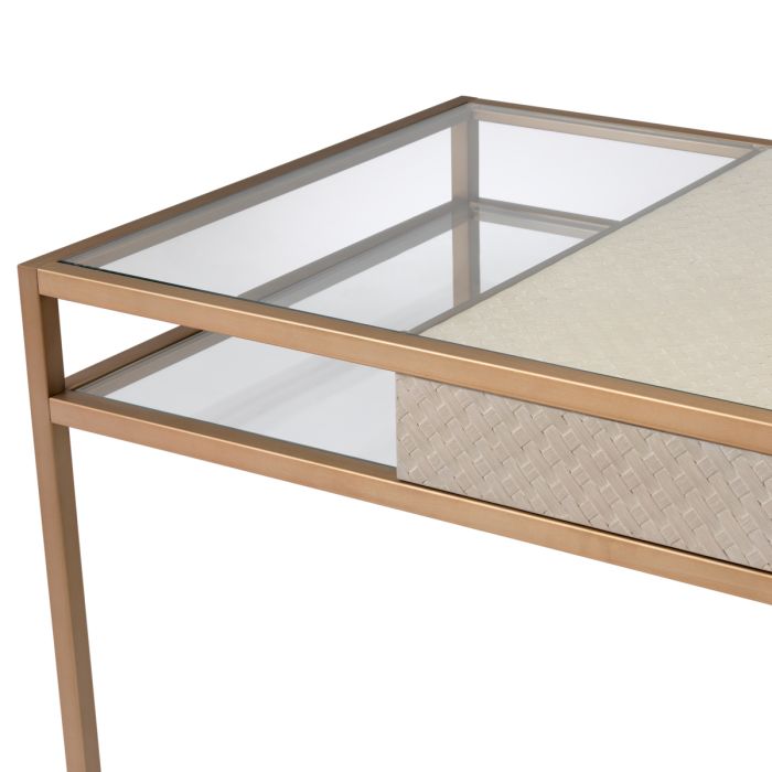 Bureau en chêne tressé et laiton brossé | Eichholtz Napa Valley