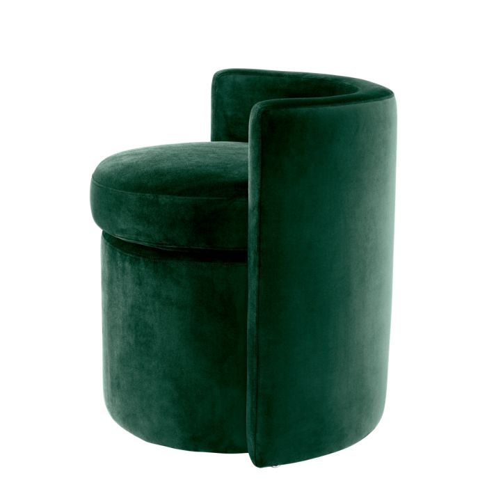Tabouret en velours vert foncé | Eichholtz Arcadia