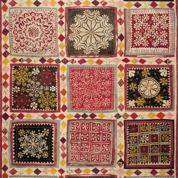 Tissu d'ameublement Courtyard Multi Outdoor | Andrew Martin - vue de détail | REMO-HOME