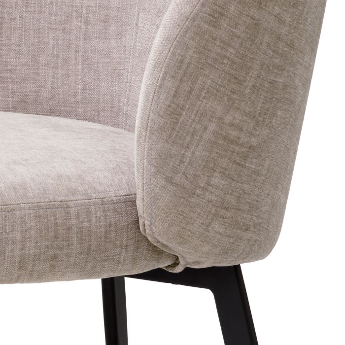 Chaise de salle à manger en tissu gris (lot de 2) | Eichholtz Lloyd