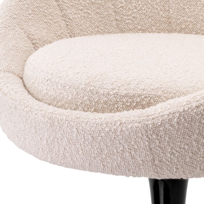 Chaise de salle à manger bouclé crème | Eichholtz O'Neill