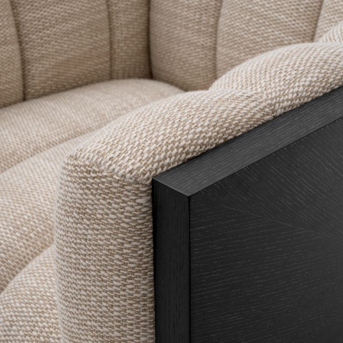 Fauteuil pivotant en tissu beige | Eichholtz Davide
